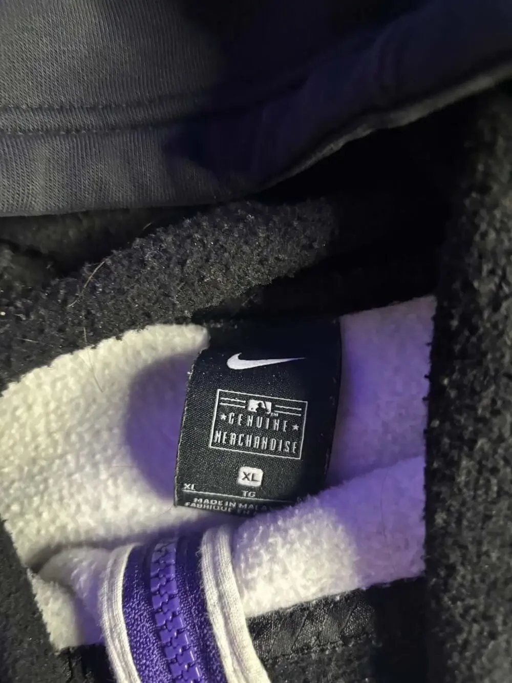 Nike MLB Genuine Merchandise Colorado Rockies Full Zip Hoodie Jacket XL